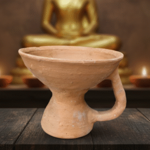 Desi Handmade Natural Clay Dhoop Loban Dani/Dhuni Burner Holder/Pot Stand for Puja/Hawan/Dhuni