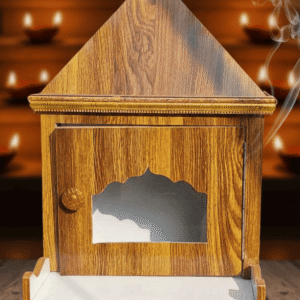Coffee Colour Sunmica Wooden Temple for Home & Office Pooja